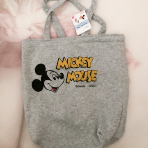 Mickey Mouse bag tote Donald Duck gray fabric soft shoulder bag cartoon Disney - Picture 7 of 7